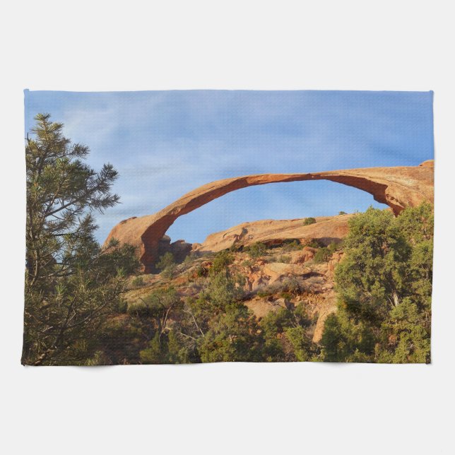 Landscape Arch at Arches National Park Kitchen Towel (Horizontal)