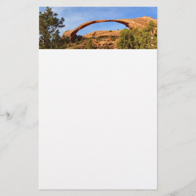 Landscape Arch at Arches National Park Stationery (Front)