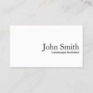 Landscape Architect Plain White Business Card