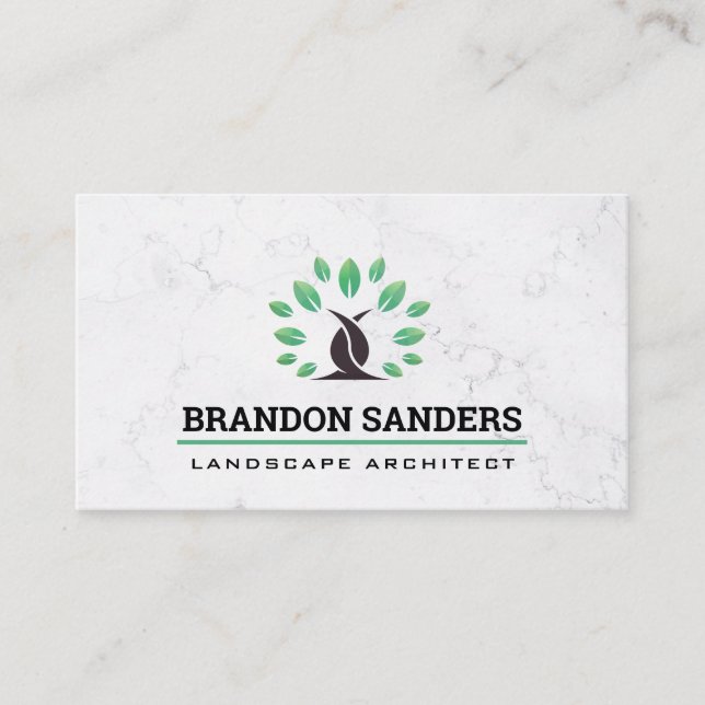 Landscape Architect | Stylized Tree Business Card (Front)