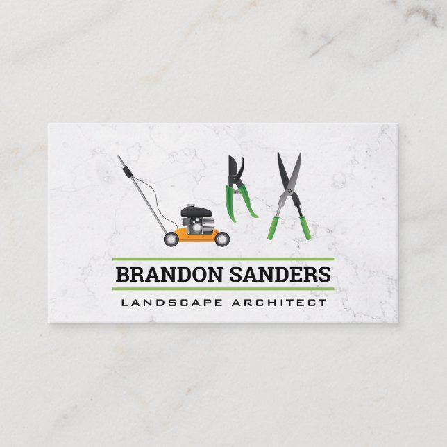 Landscape Architect Tools Business Card (Front)