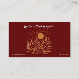 Landscape Arizona Southwestern Desert Business Card