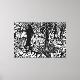 Landscape Art Prints B & W Art Canvas Print