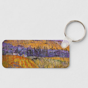 Landscape at Auvers in Rain by Vincent van Gogh Keychain