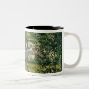 Landscape at Chaponval, 1880 Two-Tone Coffee Mug