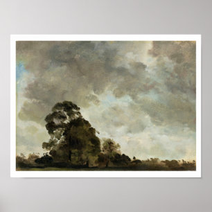 Landscape at Hampstead, Tree and Storm Clouds, c.1 Poster