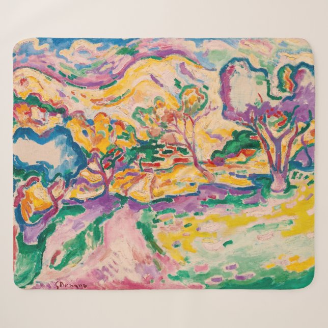 Landscape at La Ciotat | Georges Braque | Sherpa Blanket (Front (Horizontal))