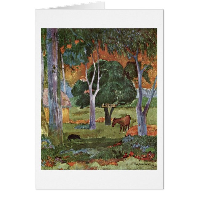 Landscape At La Dominique By Paul Gauguin (Front)