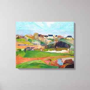 Landscape at Pouldu painting by Paul Gauguin Canvas Print