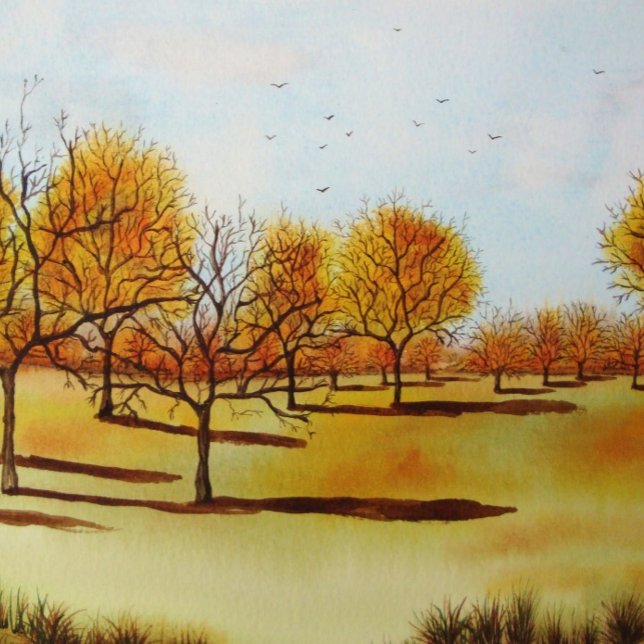 landscape autumn tree scenic painting art jigsaw jigsaw puzzle (Creator Uploaded)