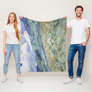  Landscape Behind Saint-Paul Vincent van Gogh  Fleece Blanket