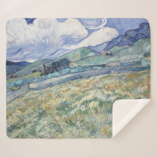 Landscape Behind Saint-Paul Vincent van Gogh Sherpa Blanket