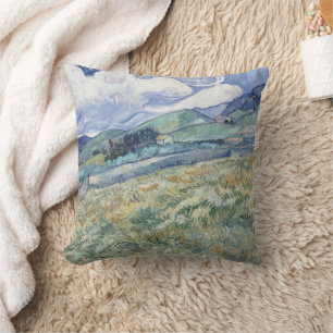  Landscape Behind Saint-Paul Vincent van Gogh  Throw Pillow