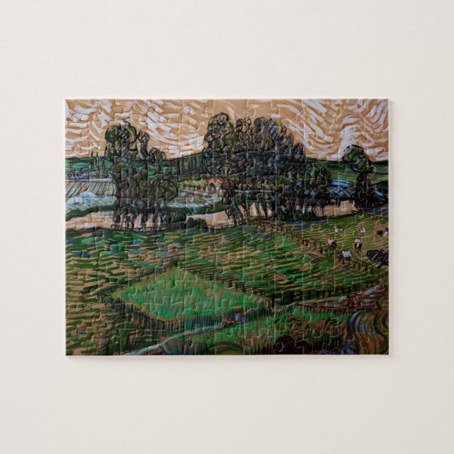 Landscape, Bridge Across Oise by Vincent van Gogh Jigsaw Puzzle (Horizontal)