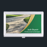 Landscape Business Professional Business Card Holder<br><div class="desc">Business Card Holders for landscapers, lawn designer, lawn services, outdoor services, etc... Matching business cards available. 100% Customizable. Ready to Fill in the box(es) or Click on the CUSTOMIZE button to add, move, delete or change any of the text or graphics. Made with high resolution vector and/or digital graphics for...</div>