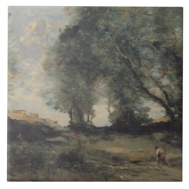 Landscape (by Camille Corot) Tile (Front)
