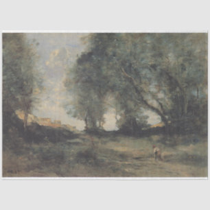Landscape (by Camille Corot) Tissue Paper