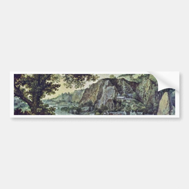 Landscape By Valckenborch Lucas Van (Best Quality) Bumper Sticker (Front)