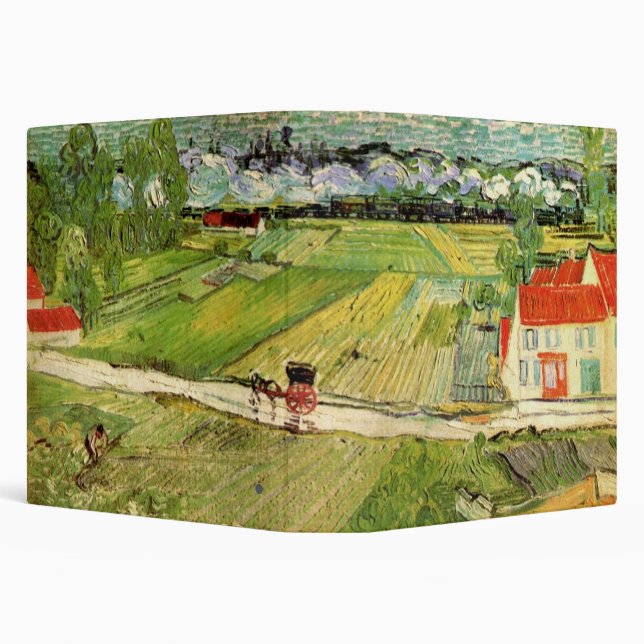 Landscape, Carriage and Train by Vincent van Gogh Binder (Background)