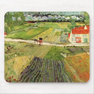 Landscape, Carriage and Train by Vincent van Gogh Mouse Pad