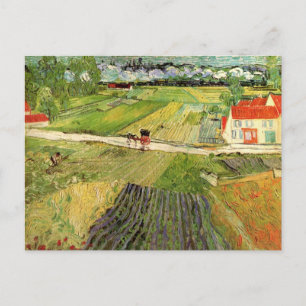 Landscape, Carriage and Train by Vincent van Gogh Postcard