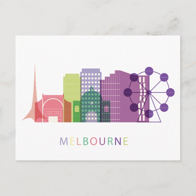 Landscape City View | Melbourne, Australia Postcard (Front)
