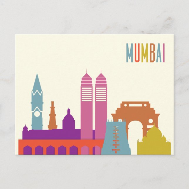 Landscape City View | Mumbai, India Postcard (Front)