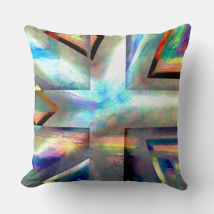 Landscape clippings transformed into frame throw pillow