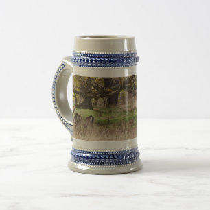 Landscape & Deers Grey /Blue 22 oz Stein