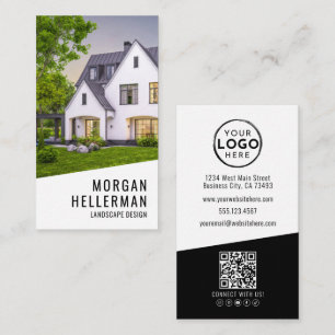 Landscape Design Photo Vertical Business Card