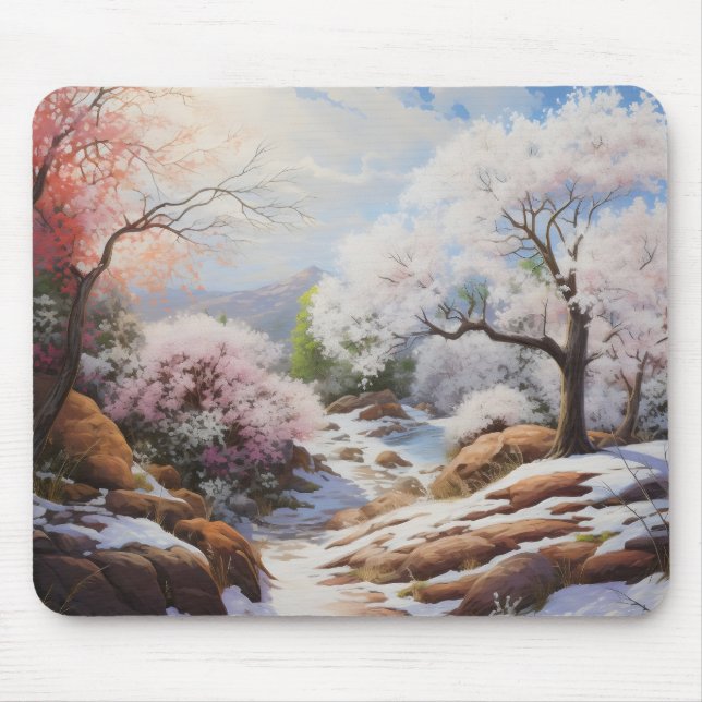 Landscape Early Spring Mouse Pad (Front)