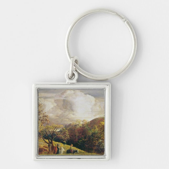 Landscape, figures and cattle keychain (Front)