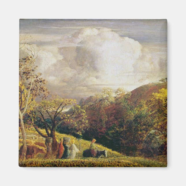 Landscape, figures and cattle magnet (Front)