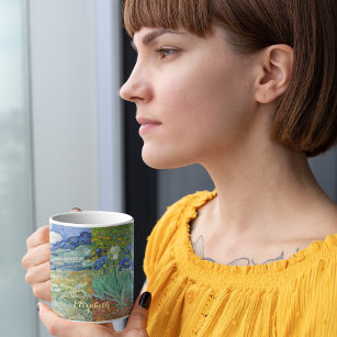 Landscape Flowers Vincent Van Gogh Vintage Art Large Coffee Mug