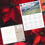 Landscape France Vincent Van Gogh 2025 Calendar Holiday Postcard<br><div class="desc">Create your own custom, personalized, beautiful elegant faux gold script typography font, simple plain black and white, 2025 full year calendar, travel / landscape / nature / vintage art lovers and Van Gogh connoisseurs' christmas / holiday / seasons / new years yearly calendar greetings postcard, featuring a beautiful masterpiece colourful...</div>