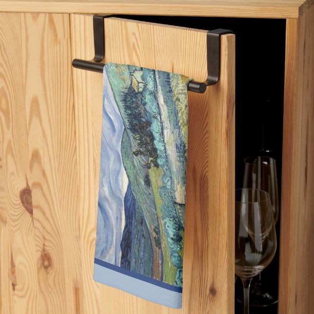  Landscape from Saint-Rémy by Vincent Van Gogh  Kitchen Towel (Thirds Fold)