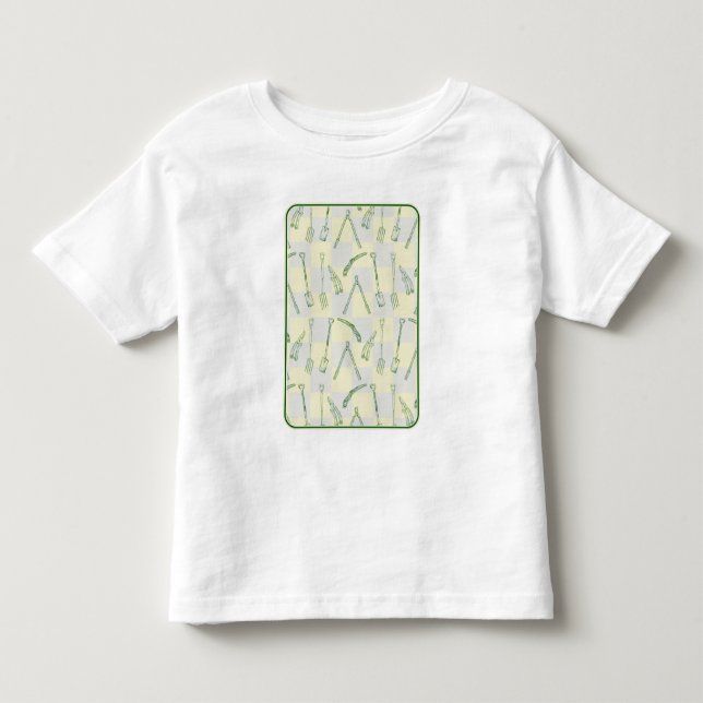 Landscape gadrening pattern toddler t-shirt (Front)
