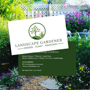 Landscape Gardener Business Cards   Professional 