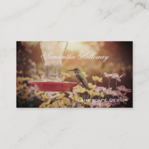 Landscape Gardening Hummingibrd Business Cards