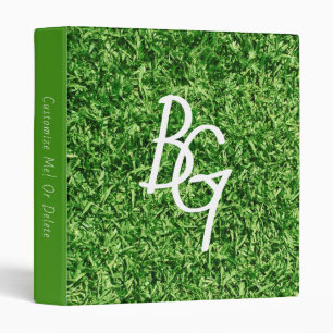 Landscape Gardner Green Grass Initials Binder
