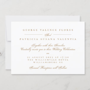 Landscape Gold Caramel Formal Calligraphy Elegant Invitation