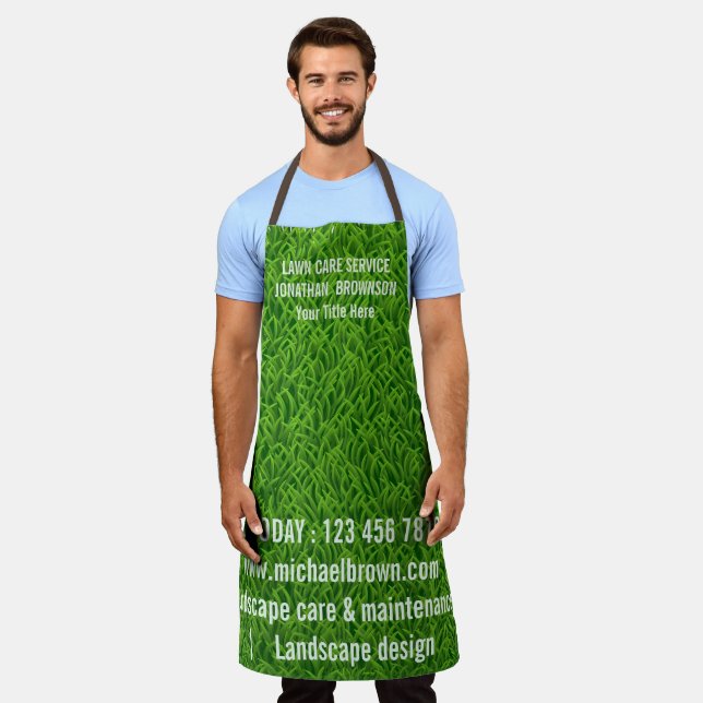 Landscape Grass Texture Lawn Mower Maid Apron (Worn)