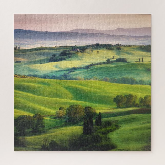 Landscape Greenery: Light Painted Serenity Jigsaw Puzzle (Vertical)