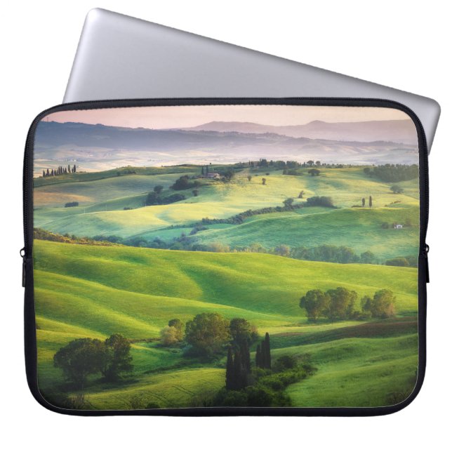 Landscape Greenery: Light Painted Serenity Laptop Sleeve (Front)
