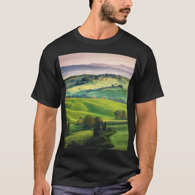 Landscape Greenery: Light Painted Serenity T-Shirt (Front)
