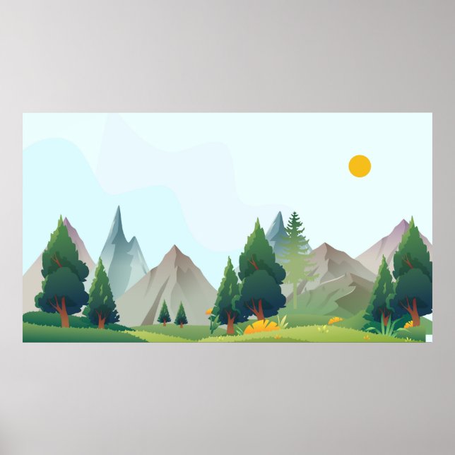 Landscape illustration Poster (Front)