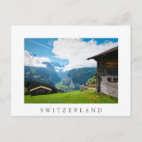 Landscape in Lauterbrunnen valley in Switzerland