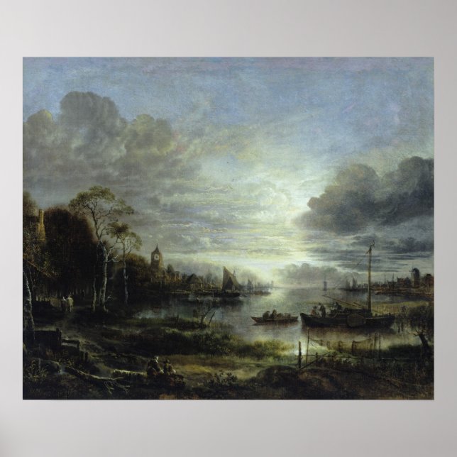 Landscape in Moonlight Poster (Front)