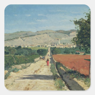 Landscape in Provence Square Sticker