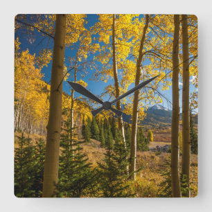 Landscape in San Juan Mountains Square Wall Clock